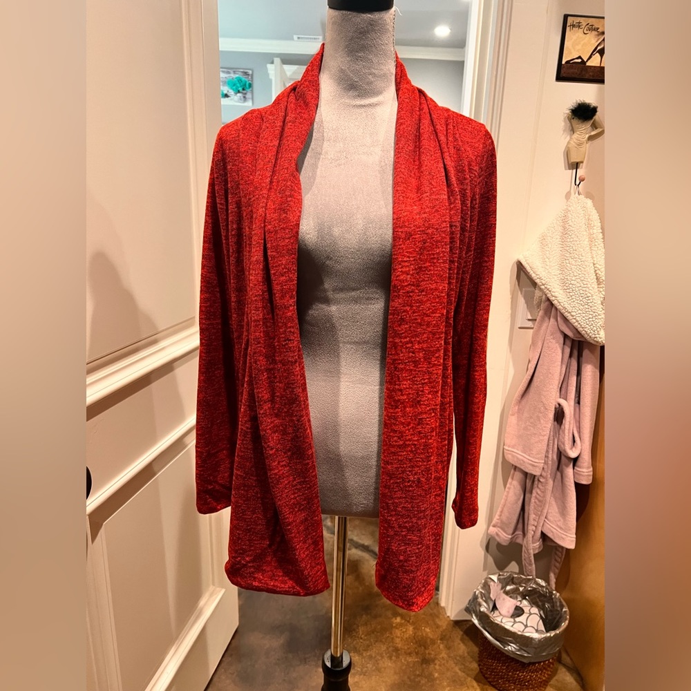 Burnt red cardigan sweater